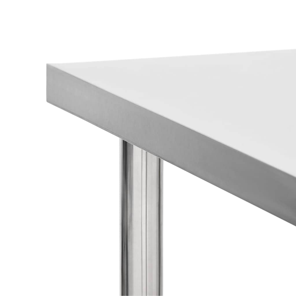 Tavolo da lavoro da cucina con ruote in acciaio inox 80 x 60 x 85 cm, per ristoranti, ristoranti, cucine, commerciali, snack, catering, buffet, banconi, magazzini, facile da pulire