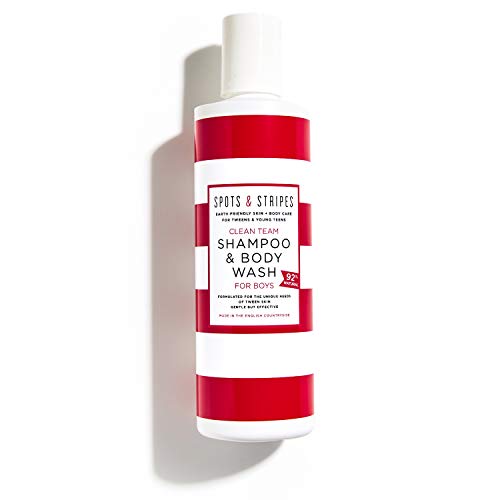 Spots & Stripes, Clean Team Shampoo & Body Wash for Boys Multi-Tasking Kids Body Wash Leaves Skin and Hair Clean