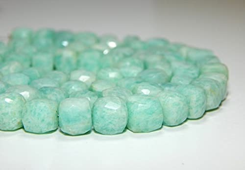 Amazonite cube perles facettées pour bijoux fil 9" minéraux naturels 8.9mm