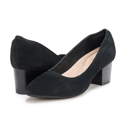 Clarks Clarks Collection Women's Ellanie Hope Pump, Black Suede, 6 M US