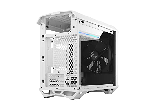 Gabinete para PC Fractal Design Torrent Nano White TG Clear Tint, tipo Mini Tower, compatible con motherboards mini-ITX, vidrio templado, flujo de aire alto miniatura 6