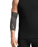 Tommie Copper Performance Elbow Compression Sleeve, UPF 50 Elbow Brace, Wicking Muscle & Tendon Support, Slate Grey, Large