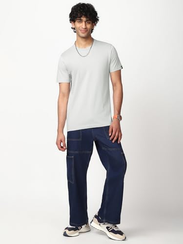 Image of Bewakoof Men's 100% Cotton Solid Regular Fit Half Sleeve Round Neck T-Shirt | Tshirt for Men Cotton| Casual Wear | Street Wear
