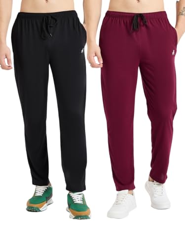 Image of Modeve Women's Solid Cotton Blend Track Pant for Summer Pack of 2