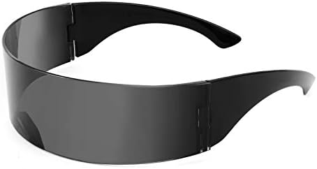 FEISEDY 80s Futuristic Cyclops Cyber Visor Sunglasses Men Women Punk Style Cosplay B2740