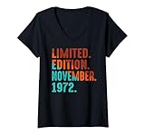 Photo Gallery donna edizione limitata novembre 1972 compleanno maglietta con collo a v Photo Gallery donna edizione limitata novembre 1972 compleanno maglietta con collo a v