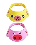 GAJUS 2 confezioni di cuffie da bagno per neonati, cuffie da bagno bambini, cuffie da doccia per neonati, accessori morbidi e regolabili per il lavaggio dei capelli, proteggono gli occhi e orecchie