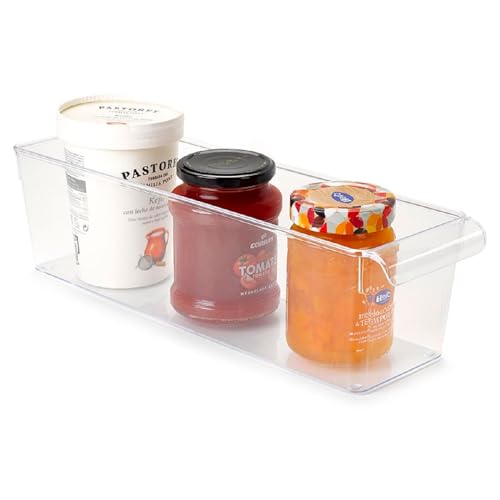Acan Tradineur - Cajón Organizador para frigorífico N.º 10 - Fabricado en Polipropileno - Apto para Lavavajillas y Uso alimentario - 10 x 11 x 37 cm - Transparente