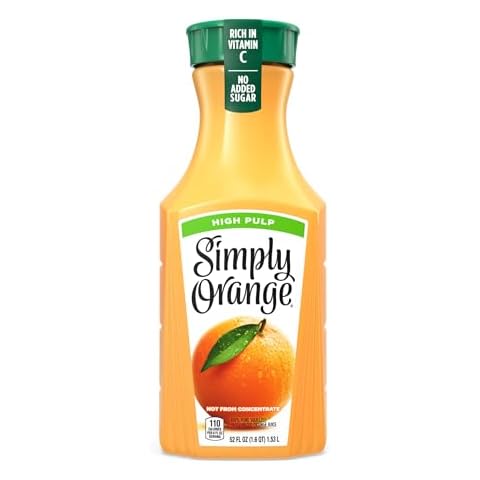 Simply Orange Juice, High Pulp, 52 Fl Oz Bottle Cover