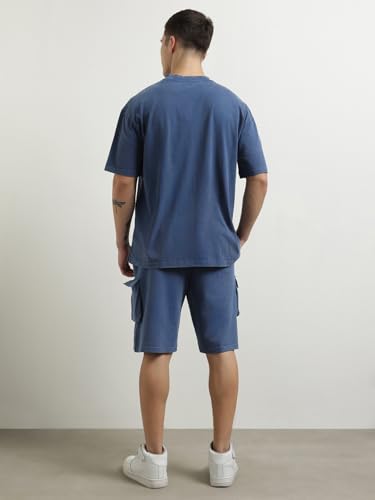 Image of Nobero Oversized Co-ord Set for Men |Cargo Shorts Co ord Set for men | Oversized Fit | Cargo Pockets | Matching Top & Shorts | Casual & Streetwear