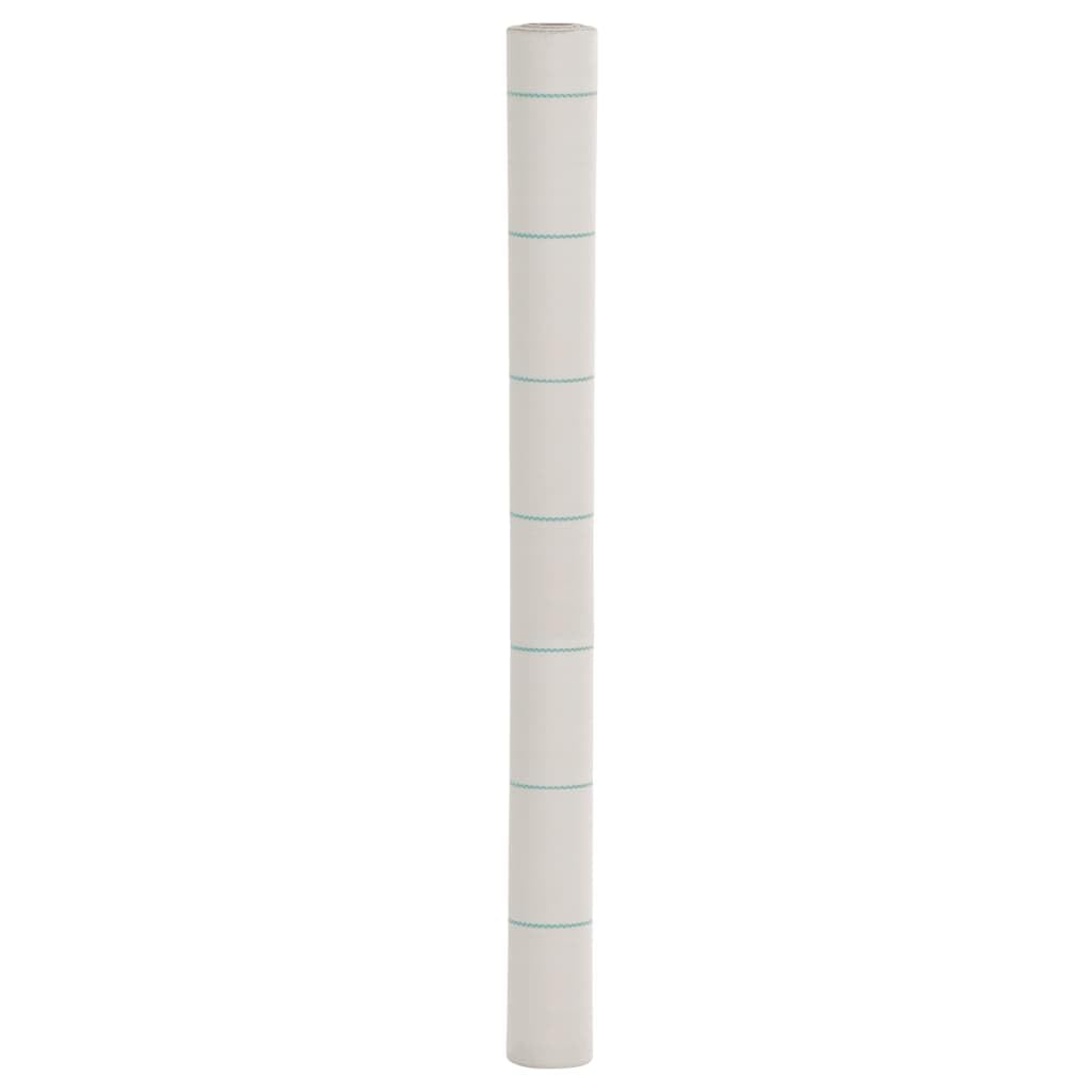 Geotextile Blanc Anti Mauvaise Herbe, Feutre de paillage PP 60 g m2, Toile de Protection 1,5 x 150 m, perméable au Sol pour Jardin, terrasse, allée, Gravier et Potager