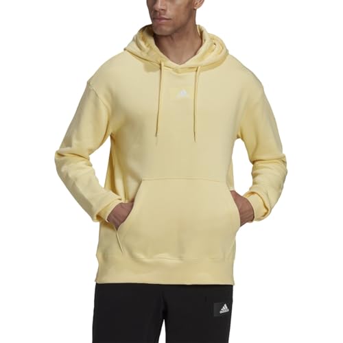 adidas Men's Essentials Feelvivid Hoodie, Almost Yellow, Large