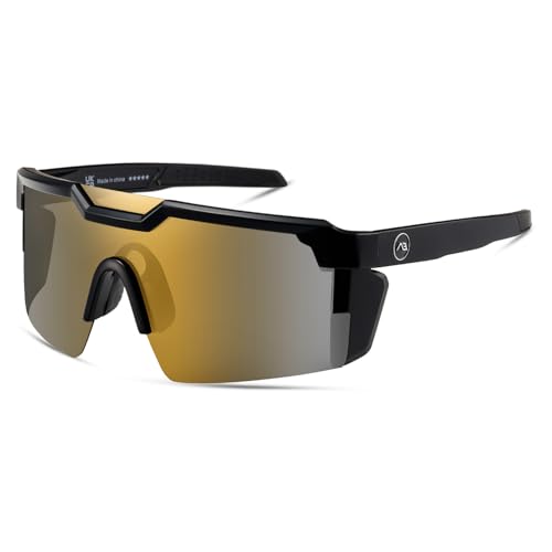 Image of kimorn Z87 Polarized Sport Sunglasses for Men | Wrap around Sport Frame, Polarized Lenses, Driving Fishing Cycling