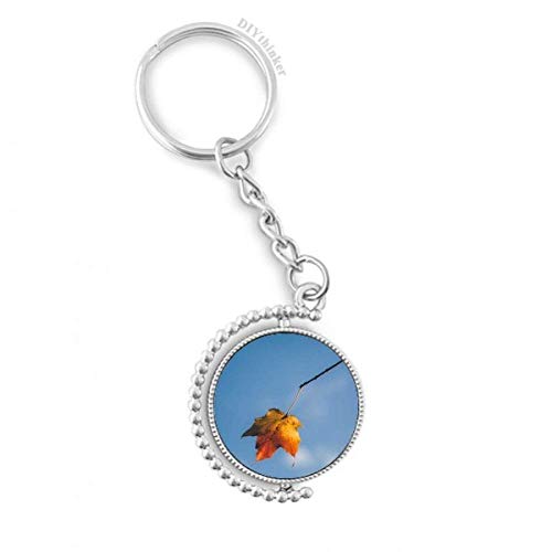 Anillo de arce naturaleza y cielo de ciencia un llavero giratorio para regalar
