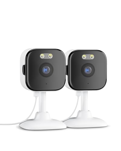ANBIUX Camera Surveillance WiFi,2K Camera Interieur,Caméras de Surveillance 2.4G,Vision Nocturne Couleur, Sirène,Détection Humaine,Audio Bidirectionnel,2P