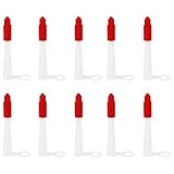 DECOMELODY 10 Stück Teiliges Caulk Nozzles aus Korrosionsbeständigem Material mit Luftdichtem Schraubverschluss und Zuschneidbarer Spitze Geeignet für Silikon Dichtstoff Klebemittel