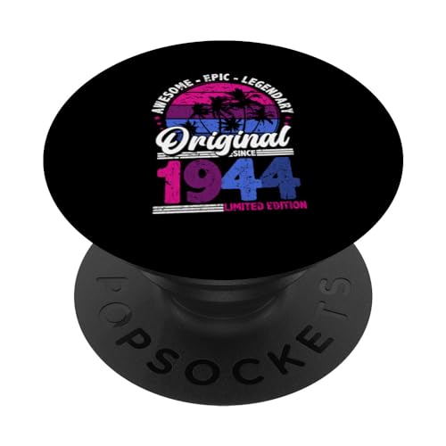 1944 Vintage Cumpleaños Retro Edición Limitada Hombres Mujer PopSockets PopGrip Intercambiable