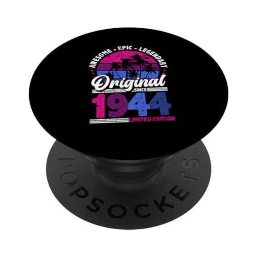 1944 Vintage Cumpleaños Retro Edición Limitada Hombres Mujer PopSockets PopGrip Intercambiable
