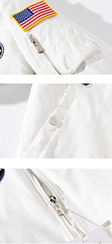 Froibhatg Casual Jackets, Men Biker Bomber Jacket, Nasa Ma-1 Military Flight Jacket Light Air Force Coat #TOP4
