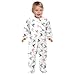Emelivor White Hummingbirds Birds Unisex Baby Newborn One-Piece Pajamas Long Sleeve Footed Pjs for Boy Girls Kids