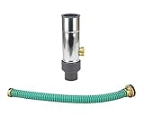 wenn die Regentonne voll ist, dann wird das Wasser in das Fallrohr zurückgeleitet, denn der Regensammler verfügt über einen Überlauf-Stopp