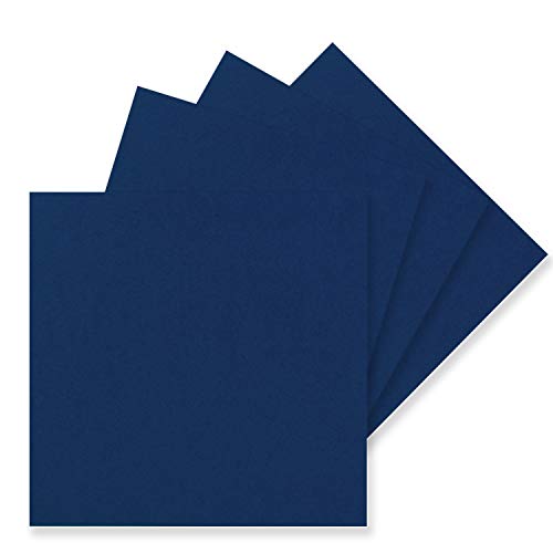 FarbenFroh by GUSTAV NEUSER 50 single cards square 15 x 15 cm in night blue (blue) 240 g/m² blank craft cards, postcards