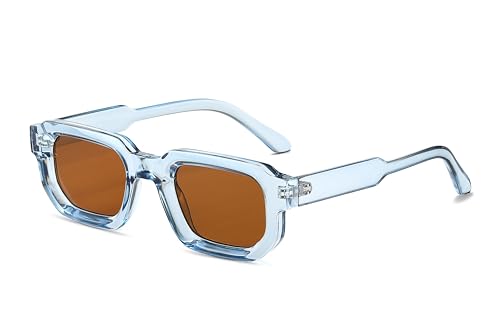 Image of Hanj Rectangle Retro Sunglasses for Women Men Vintage Square Sun Glasses Fashion Classic 90s Shades