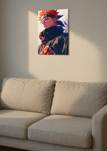 Image of NIJUKA Anime Printed Metal sheet Poster For Home And Room Decoration | For Anime Art Fans Boys And Girls (Akatsuki member pain)