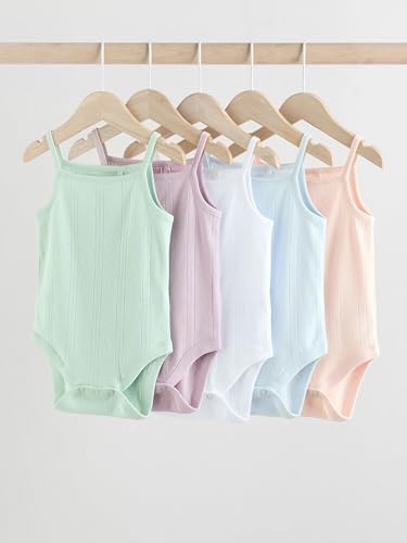 NEXT – Confezione Da 5 Body A Maniche Lunghe Per Neonati, 100% Cotone, Lavabili In Lavatrice