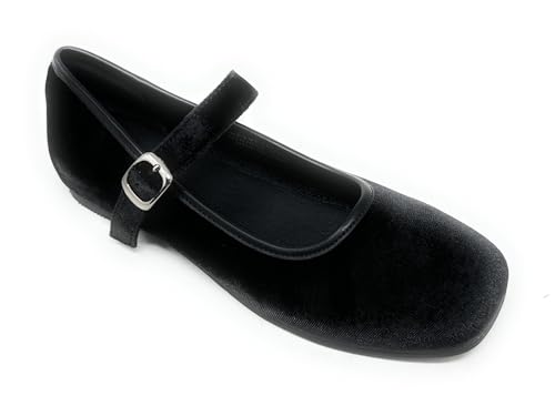 N.Y.L.A. Women's Velvet Mj Mary Jane Flat4