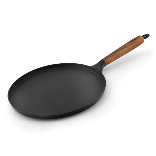 KROSLO Lightweight Cast Iron Naturally Non Stick Dosa Tawa 28 cm | 100% Non-Toxic | Rust Resistant | Metal Spatula Friendly | Baby Food Safe