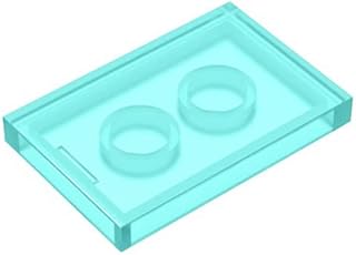 Classic Building Tile 2x3, 100 Piece, Compatible with Lego Parts and Pieces 26603, Creative Play Set - 100% Compatible with Lego Parts and All Major Brick Brands(Colour:Bright Light Blue)