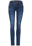 Street One Damen Blaue Slim Fit Denim Indigo Blue Random Bleach 30