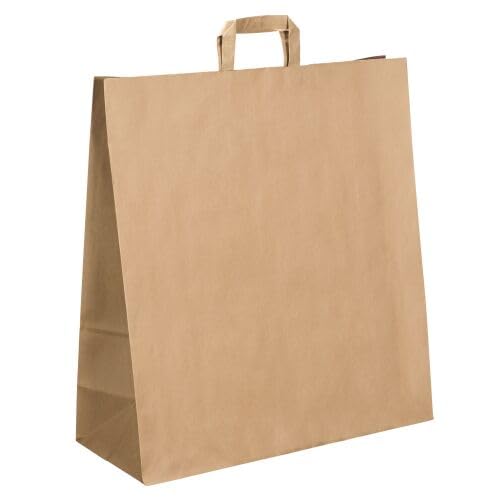 Sac kraft brun poignées plates 48 x 45 x 17 cm - Carton de 120
