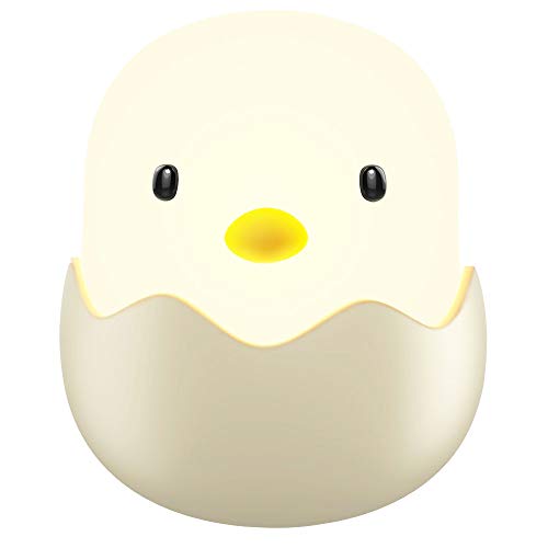 Preisvergleich Produktbild Nachtlicht für Babys, Nachtlicht, Eierschale, Huhn, Nachtlicht, USB, wiederaufladbar, Silikon, Nachtlicht mit Touchscreen-Steuerung