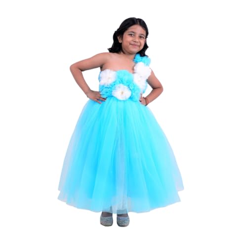 Image of TILISM Girl's Net Fit and Flare Maxi Wedding Dress | $P