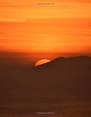 Huge Notebook | 400 Lined Pages, Golden Sunset Theme: 8.5 x 11 in, with Table of Contents and Page Numbers, Golding’s Large Journal Series