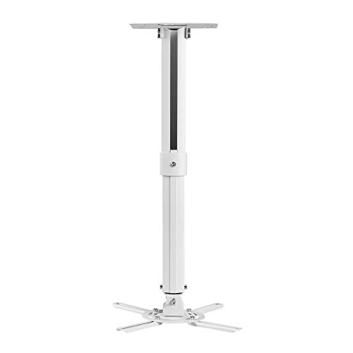 Image of suptek White Projector Ceiling Mount Bracket Fits Flat or Sloped Ceiling Height Adjustable with Extendable Length for LCD /DLP Projectors (PR05)