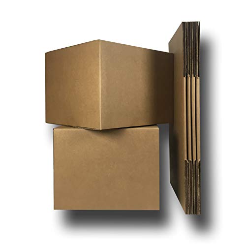 Image of Amazon Basics Cardboard Moving Boxes for Packing and Shipping, Large Size, 20 inch x 20 inch x 15 inch, Brown, 6-Pack