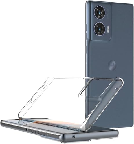 Image of REALCASE Silicone Moto Edge 50 Fusion | Moto G96 5G Back Cover Case, Scratch Resistant Protective Crystal Clear Transparent Shock Proof Bumper Back Cover Case for Moto Edge 50 Fusion | Moto G96 5G