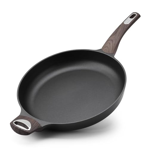 SENSARTE Nonstick Frying Pan Skillet 12.5Inch Large Non Stick Omelette Pans with Ergonomic Handle, Healthy Kitchen Cooking Chef's Pan, Free of Intentionally Added PFOA, Induction Compatible, Black