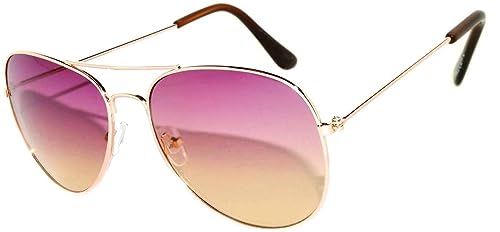 Image of OWL Aviator Pilot Sunglasses for Women and Men Size Medium Gold, Black, Silver, Bronze, Colorful Metal Frame