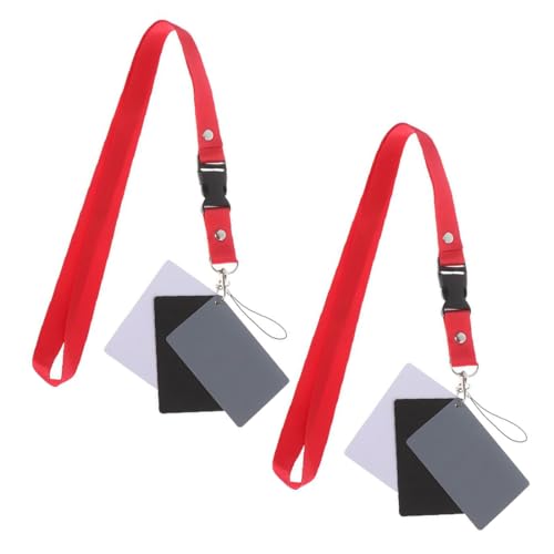 ZOWEXIQ 2 Portionen 3in1 Graukarte Weißabgleichskarte, PVC, 18% Belichtung, Fotografie für DSLR und Film, für Video-, DSLR- und Film Premiumbelichtungs Fotokartenset, Schwarzweiß und 18% Grau
