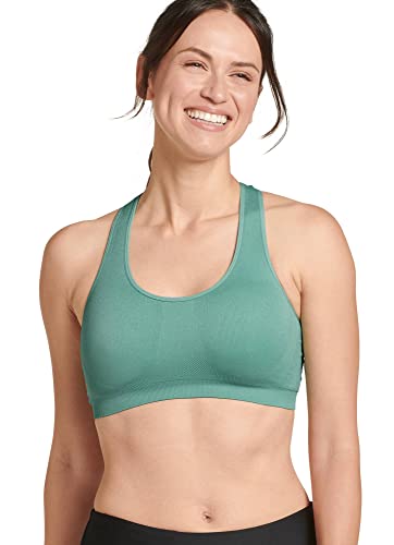 Jockey womens Mid Impact Removable Cup Seamless Sports Bra