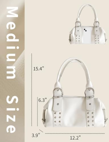 Image of Studded Purses Y2k Shoulder Bag Leather Punk Purse Grunge 2000s Handbag
