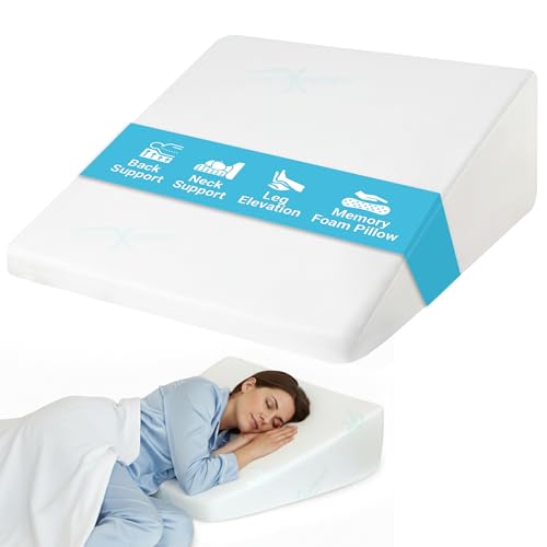 Xtreme Comforts Wedge Pillow Headboard | 7 Inch Bed Wedge Pillow Cushion for Sleeping, Reading, and Lounging | Multi-Use Support for Upright Rest as a Sleep Apnea Pillow, Back Support & Leg Elevation