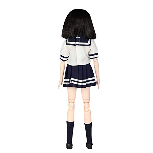 Icy Fortune Days 10 Inch 1/6 Scale Student Series Ball Jointed Doll With Black Hair, Wearing Japanese Style School Uniform, Socks, Shoes, 18 Movable Joints, For Kids 8 Years Old&Up(Xiaojing) #TOP2