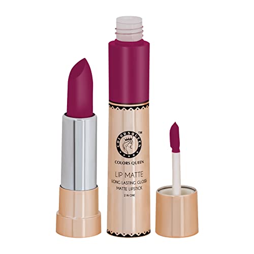 Image of Colors Queen 2 in 1 Matte Lipstick | Lip Matte | Long Lasting Gloss, Waterproof, Non Transferable| (36 - Hot Magenta 8g)