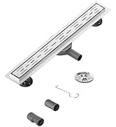 Neohomee Niche de douche murale en acier inoxydable avec lumière LED, niche de douche encastrée blanche, étagère de rangement simple pour salle de bain, 30x30 cm