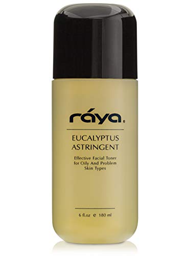RAYA Eucalyptus Astringent with AHA 6 oz (G-207) | Exfoliating Glycolic Facial Toner For Oily and Break-Out Skin | Helps Balance pH and Dry Up Blemishes | Made with Alpha Hydroxy Acids